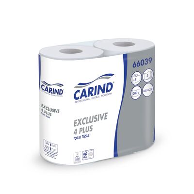 Carind® Exclusive 4 Plus – Carta igienica 3 veli in pura cellulosa
