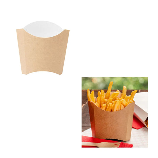 Porta Patatine Avana 10,5X10,5X5,5cm (Cartone da 100 Pz)