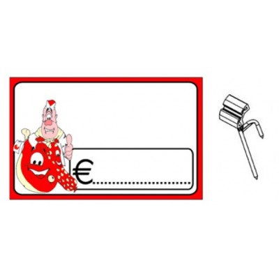 25 pcs. Rectangular PVC price tags for butcher/delicatessen/fishmonger