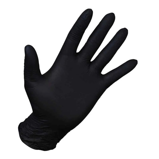 Guanti Monouso in Nitrile Neri 3,5 g – AQL <1,5 (Confezione 100 Pz)