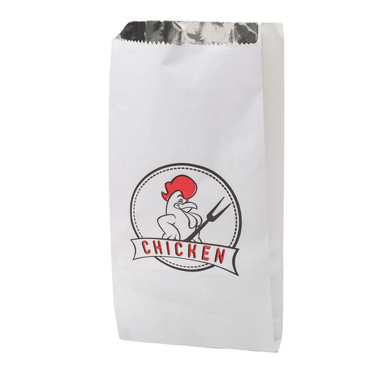 Set 100 Pz Scatole Porta-Pollo Con Alluminio E Buste Per Pollo