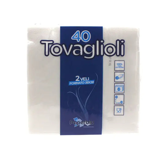 Tovaglioli Doppio Velo (Cartone da 48 Confezioni da 40 Pz)