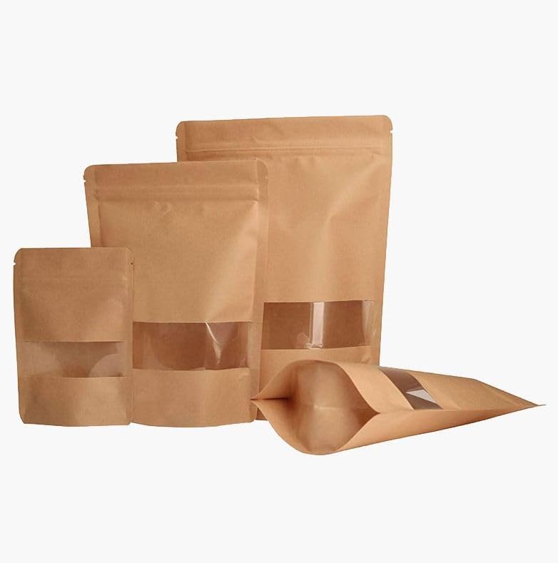 200 Pz. Sacchetti Alimentari DoyPack Chiusura Zip