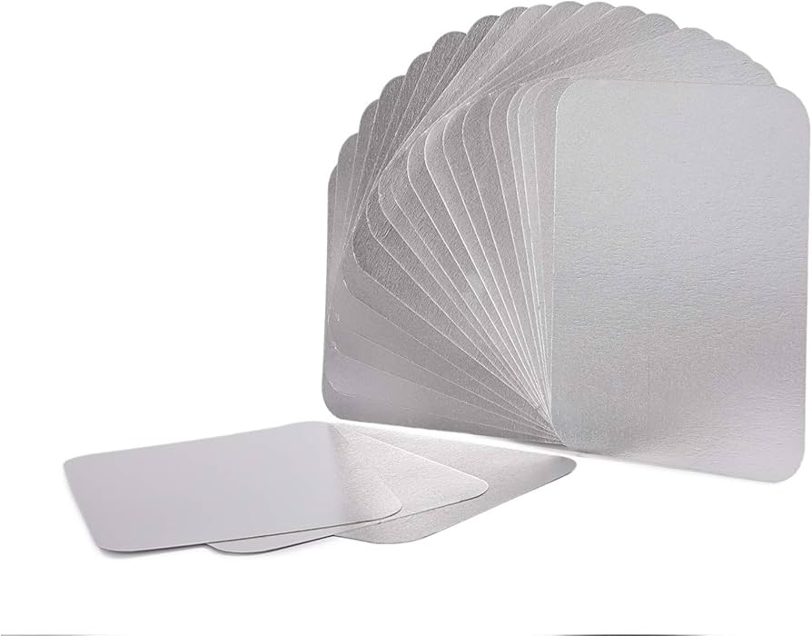 Aluminium-Tablettdeckel für vier Portionen Cr29L-Ca (100 Stück pro Schachtel)