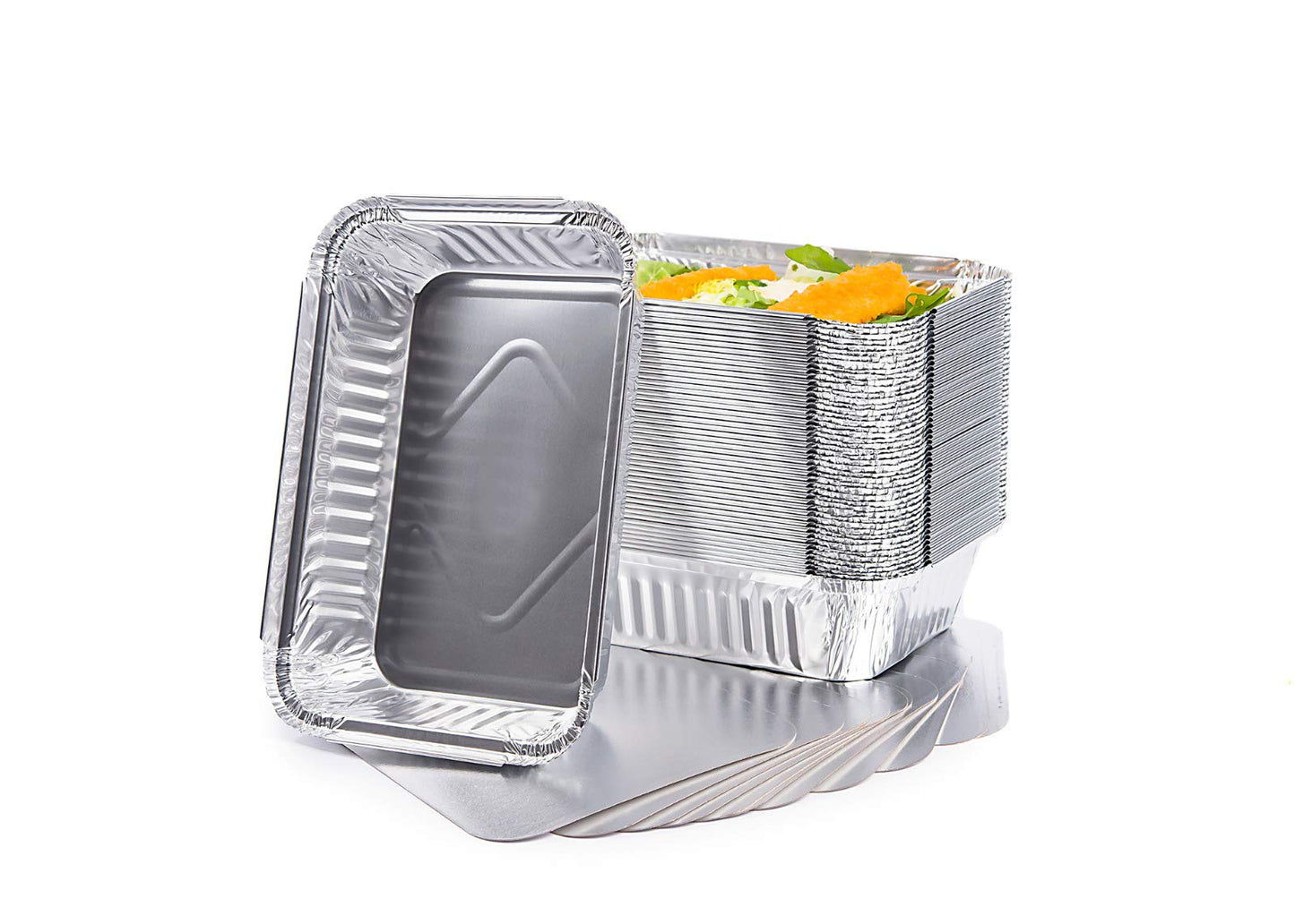 Vaschette Alluminio Bordo a L Per Quattro Porzioni R29L (Cartone Da 100 Pezzi)