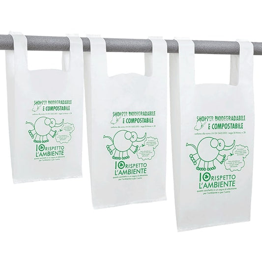 Shopper Biocompostabili Bianchi (Cartone Da 4 Kg)