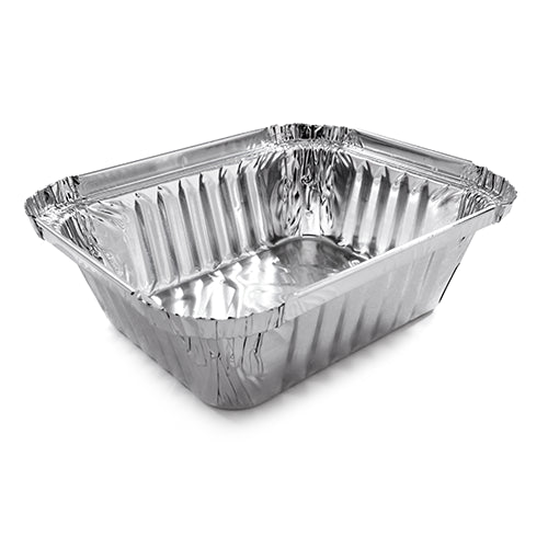Vaschette Alluminio Con Bordo A L Per Una Porzione R28L (Cartone Da 100 Pezzi)