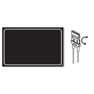 25 Pz. Segnaprezzo Pvc Rettangolare Nero