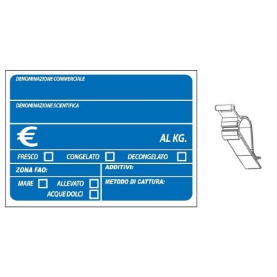25 pcs. Rectangular PVC price tags for butcher/delicatessen/fishmonger