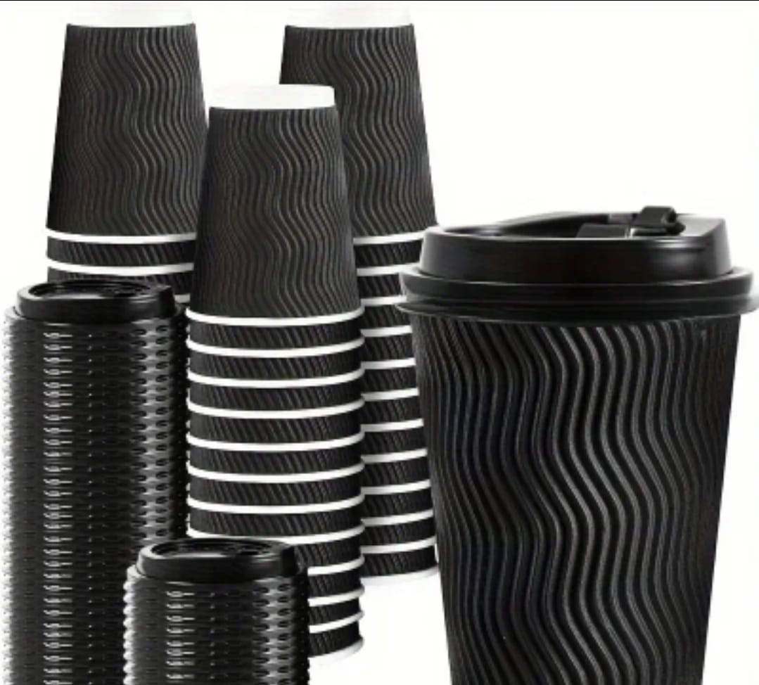 25 Pz. Bicchieri in Carta Doppia Onda Antiscottatura 240ml