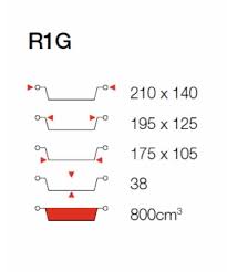 R1G Mikrowellenschalen aus lackiertem Aluminium (100er-Packung)