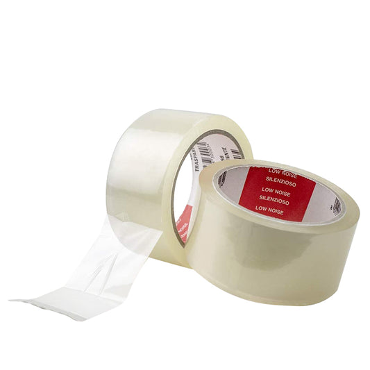Nastro Adesivo Trasparente Silenzioso 50mm x 132Mt (Confezione Da 36 Pz)