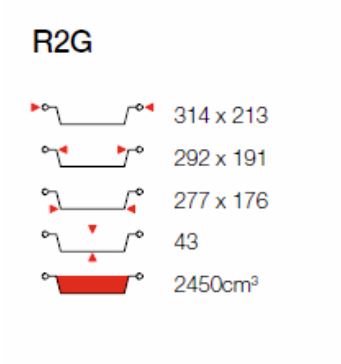 Vaschette Alluminio R2G Per Sei Porzioni (Cartone Da 100 Pezzi)