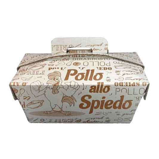 Set 100 Pz Scatole Porta-Pollo Con Alluminio E Buste Per Pollo