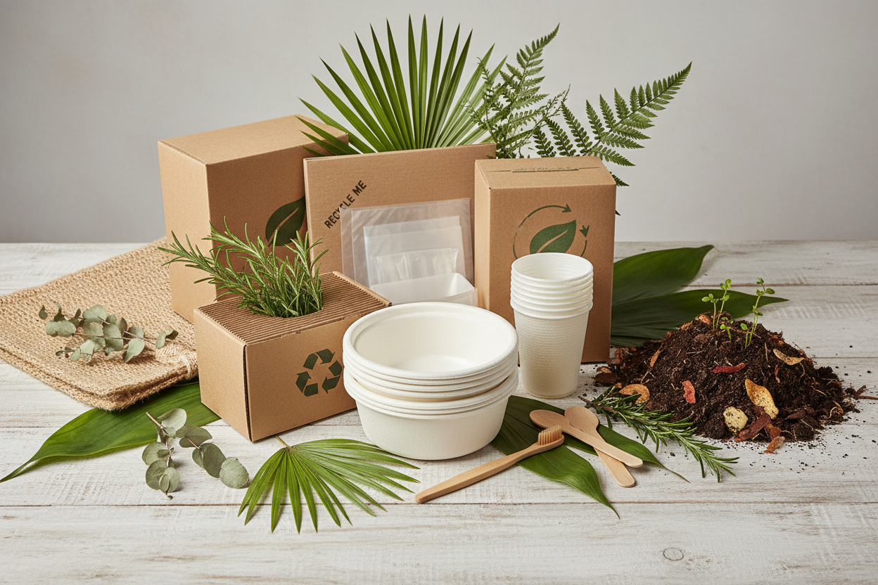 UN IMMAGINE CHE RAPPRESENTI I PRODDOTI BIODEGRADABILI